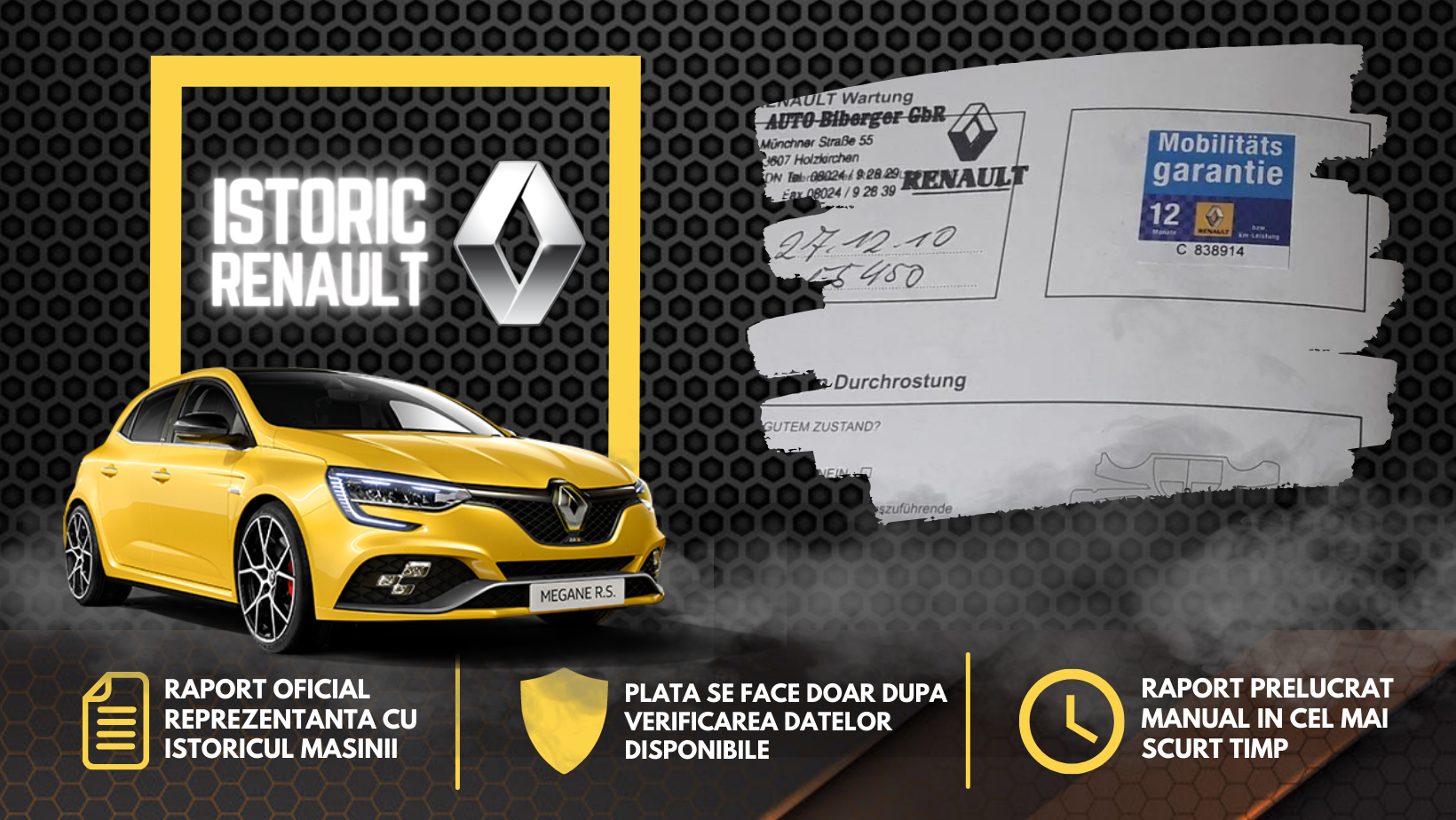 verificare serie sasiu vin consultanta gratis gratuit Renault