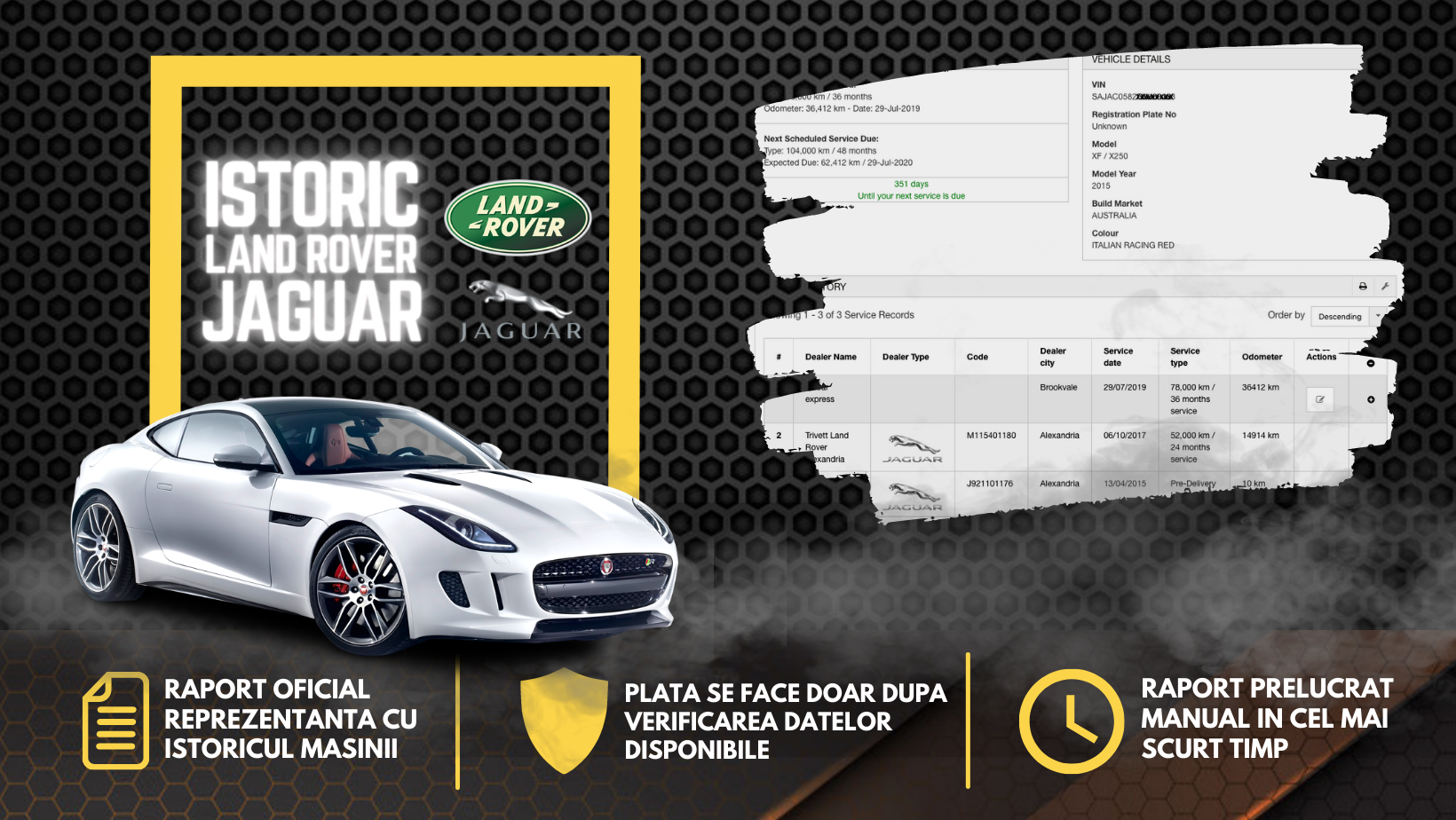verificare serie sasiu vin consultanta gratis gratuit VIN gratis Jaguar Land Rover